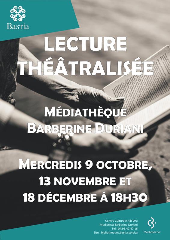 Lecture théâtralisée Médiathèque Alb'Oru Bastia